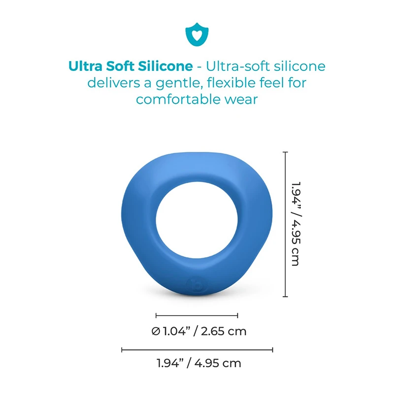 b-Vibe Flex Ring Delta Super Soft Silicone Secure Fit Cock Ring - Lifestyle #4