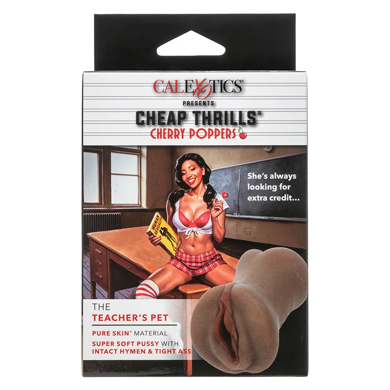 CalExotics Cheap Thrills Cherry Poppers The Teacher's Pet Stroker - Packaging Front