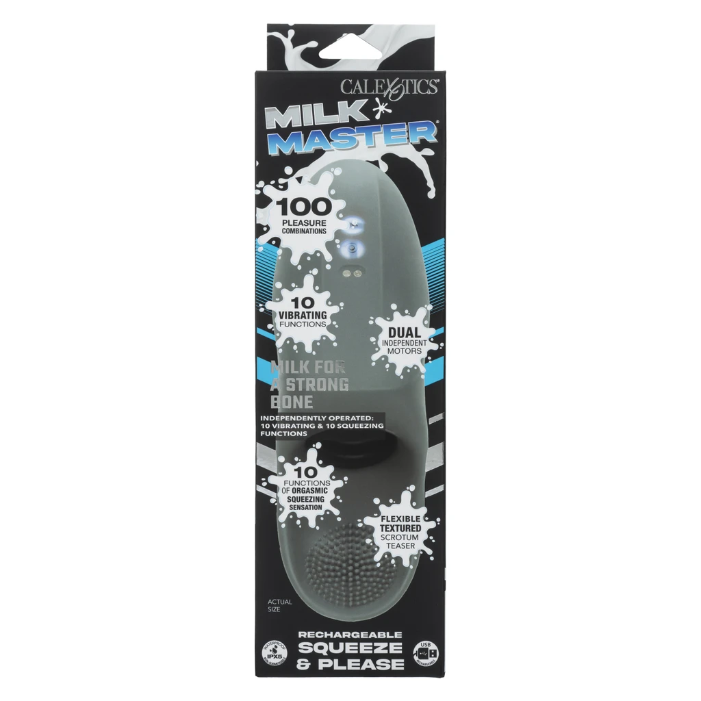 Milk Master Rechargeable Squeeze & Please Masturbator - Packaging Front