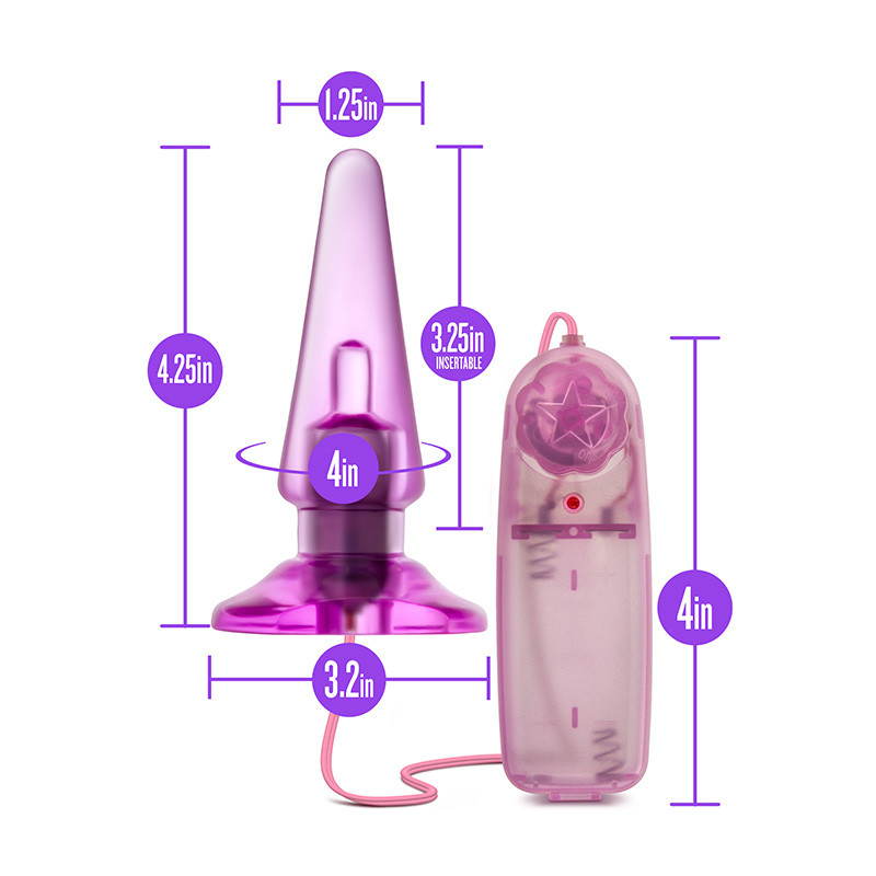 Pink Blush Novelties Sassy Anal Pleaser - Measurments