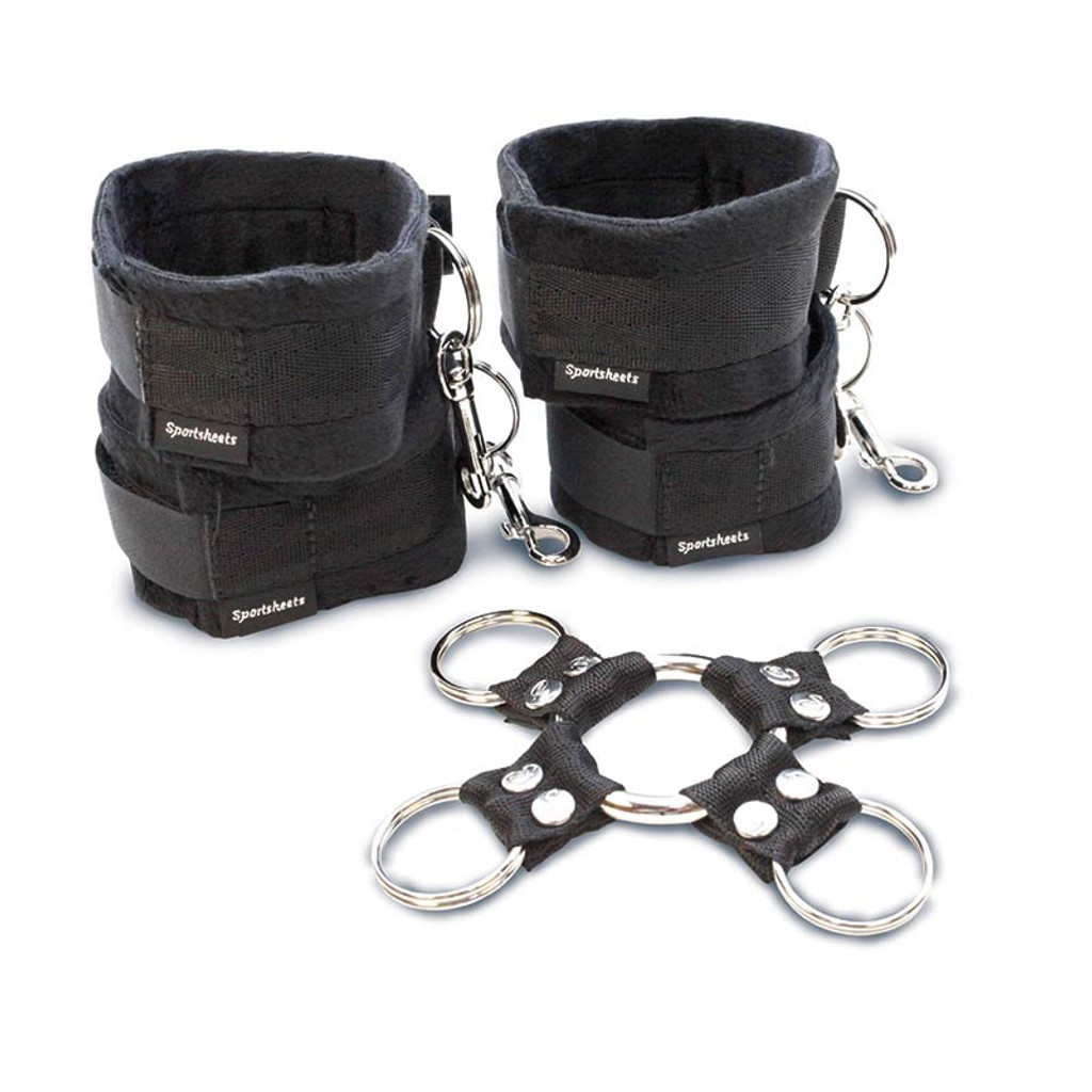 Sportsheets 5 Piece Bondage Hog Tie and Cuff Set