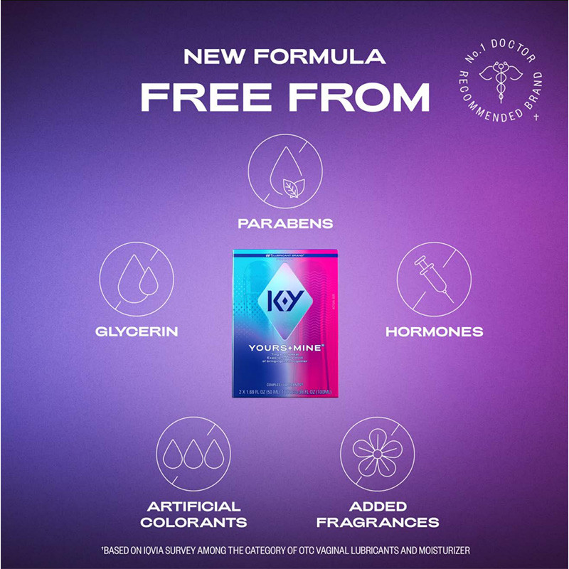 K-Y Yours + Mine Couples Lubricants - New Formula