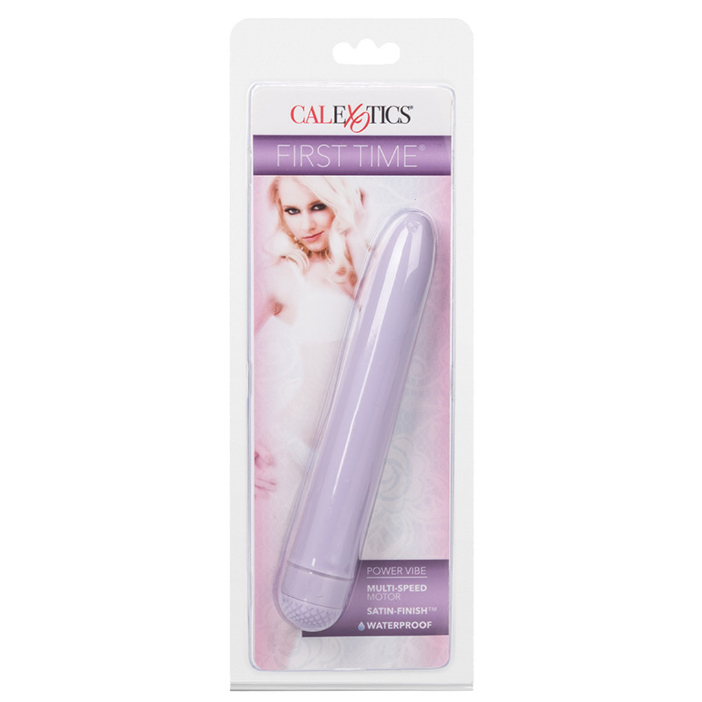 Purple CalExotics First Time  Power Vibrator - Packaging Front