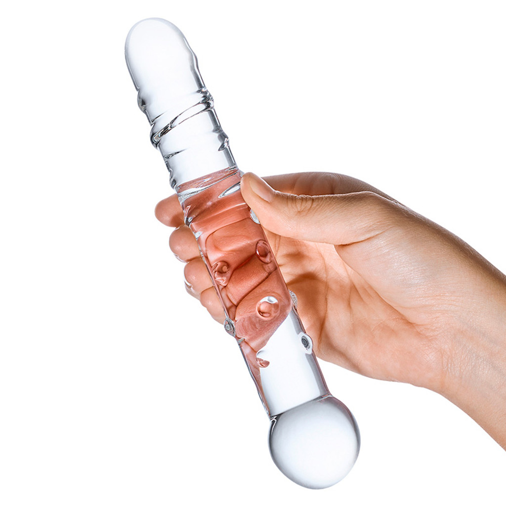 Стеклянный анальный фаллоимитатор Glas Calisto Clear Glass Dildo, бесцветный, до 18 см GLAS-78 - Glas - Анальные стимуляторы - Купить