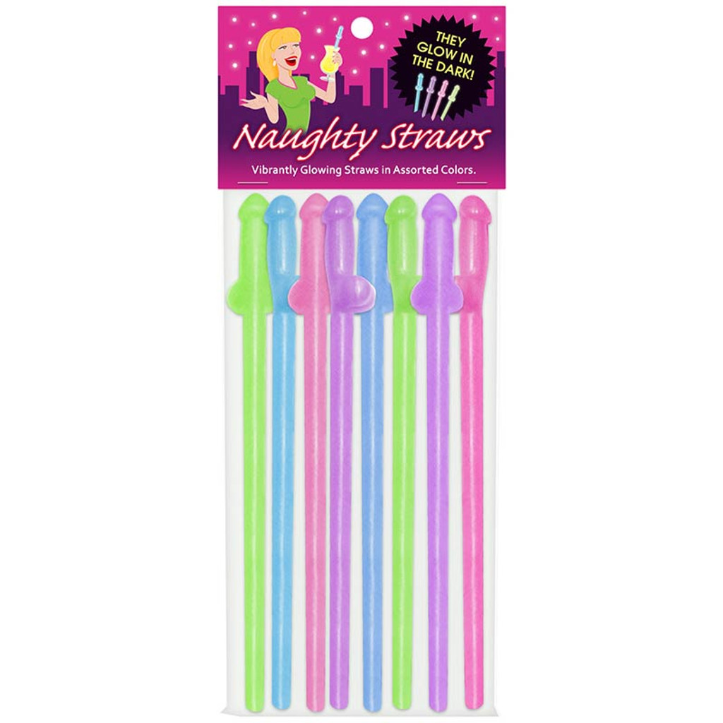 Glow-In-The-Dark Naughty Straws