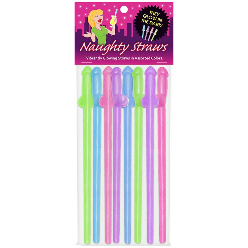 Glow-In-The-Dark Naughty Straws