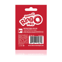 Black LG Screaming O RingO Pro Stretchy Silicone Cock Ring - Package Back