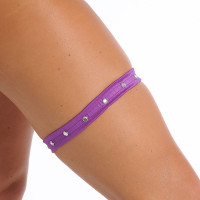 Flat Leg Garter with Rhinestones