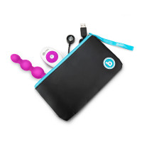 Fuchsia b-Vibe Remote Control Triplet Anal Beads - Contents #1