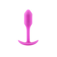 Fuchsia b-Vibe Snug Plug 1 Weighted Silicone Plug