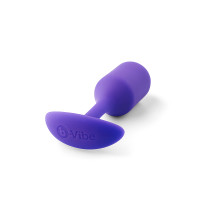 Purple b-Vibe Snug Plug 2 Weighted Silicone Plug - Base