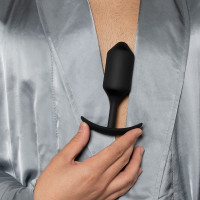 Black b-Vibe Snug Plug 4 Ultra-Comfortable Weighted Butt Plug - Model 