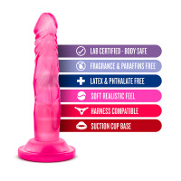 Pink Blush Novelties Naturally Yours 5" Mini Cock Dildo - Features