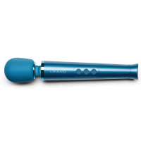 Blue Le Wand Petite Rechargeable Wand Massager - Side