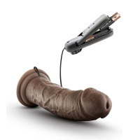 Chocolate Blush Novelties Dr. Skin Dr. Joe 8" Vibrating Cock with Suction Cup - Batteries 