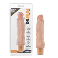 Vanilla Blush Novelties Dr. Skin Cock Vibe #10 - 8.5" Vibrating Cock - Packaging 