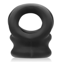 Black Ice Oxballs Tri-Squeeze Cock Sling and Ball Stretcher - Front