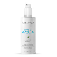 Wicked Sensual Care Simply Aqua Water Based Lubricant 2.3 oz. - Front