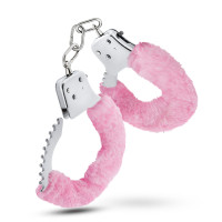 Pink Blush Novelties Temptasia Faux Fur Handcuffs - Unocked