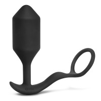 b-Vibe Vibrating XL Snug & Tug Penis Ring and Weighted Butt Plug