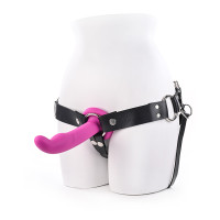 Sportsheets Montero Strap On Faux Leather Harness - Pink Dildo