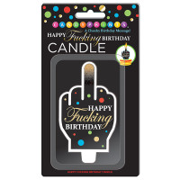 Happy Fucking Birthday Large F-U Finger Candle