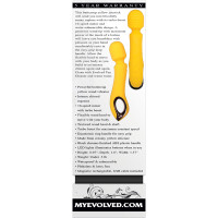 Evolved Novelties Buttercup Yellow Wand Vibrator - Packaging Back