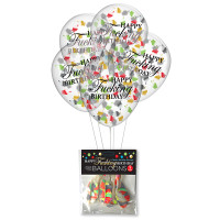 Candyprints Happy Fucking Birthday F-U Finger Confetti Balloons  - Inflated