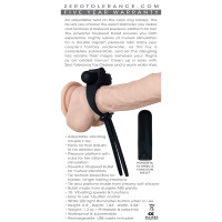 Zero Tolerance Black Tie Affair Adjustable Vibrating Cock Ring - Packaging Back