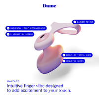 Quartz Dame Products Fin 2.0 Rechargeable Finger Vibrator  - Infographic #2