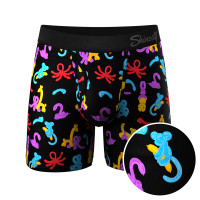 Shinesty The Knot Tonights Boxer - Balloon Animal Print Ball Hammock Pouch Men's Underwear with Fly