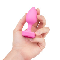 b-Vibe Vibrating Heart Jeweled Butt Plug - Hand #1