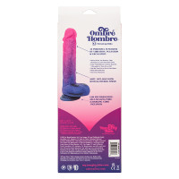 CalExotics Naughty Bits Ombré Hombre XL Vibrating Dildo - Packaging Back