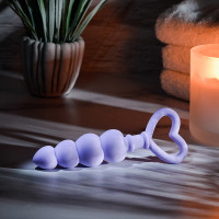 Evolved Novelties Sweet Treat Heart Shaped Beaded Anal Plug - Lifestyle #1