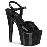 Pleaser Shoes ADORE-709GP 7" Heel Platform Ankle Strap Sandal