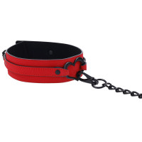 Sportsheets Amor Collar and Leash with Heart Accent - Collar Front