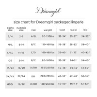 Dreamgirl Size Chart