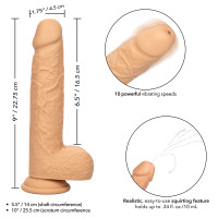 Ivory CalExotics Squirting Fuck Stick Vibrating Dildo - Size
