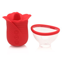 XR Brands Lily Lover Sucking & Vibrating Clitoral Stimulator - Detachable Cup