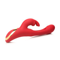 Inmi Rabbit Flick Flicking Silicone Rabbit Vibrator - Laying Back