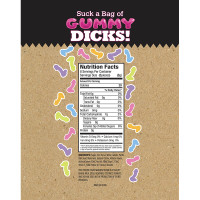Suck a Bag of Gummy Dicks - Packaging Back
