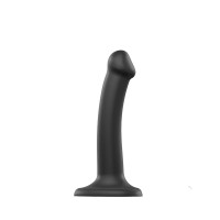Black Semi-Realistic Dual Density Bendable Dildo - Small