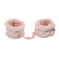 Sex & Mischief Peaches 'n CreaMe Faux Fur Handcuffs - Front #2