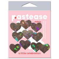 Pastease Body Minis: 10 Mini Gold Glitter Hearts Nipple & Body Pasties - Packaging