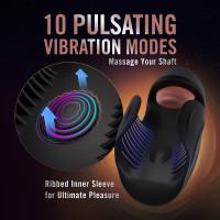 M For Men - Lickety Split Vibrating Penis Head Stimulator - 10 Pulsing Patterns
