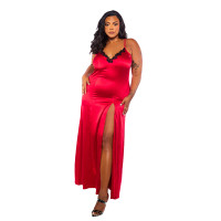Red Roma Plus Size Love & Lust Nightgown - Front