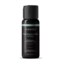 Wicked Sensual Care 4 oz. Sensual Massage Oil Honeysuckle + Ivy - Front