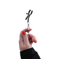 Sportsheets Velvet Noir Tuggable Nipple Clamps - Hand