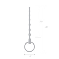 Stainless Steel Ribbed 4.25" Urethral Sound - Measurements