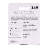 Sex & Mischief Peaches 'n CreaMe Bell Nipple Clamps - Packaging Back